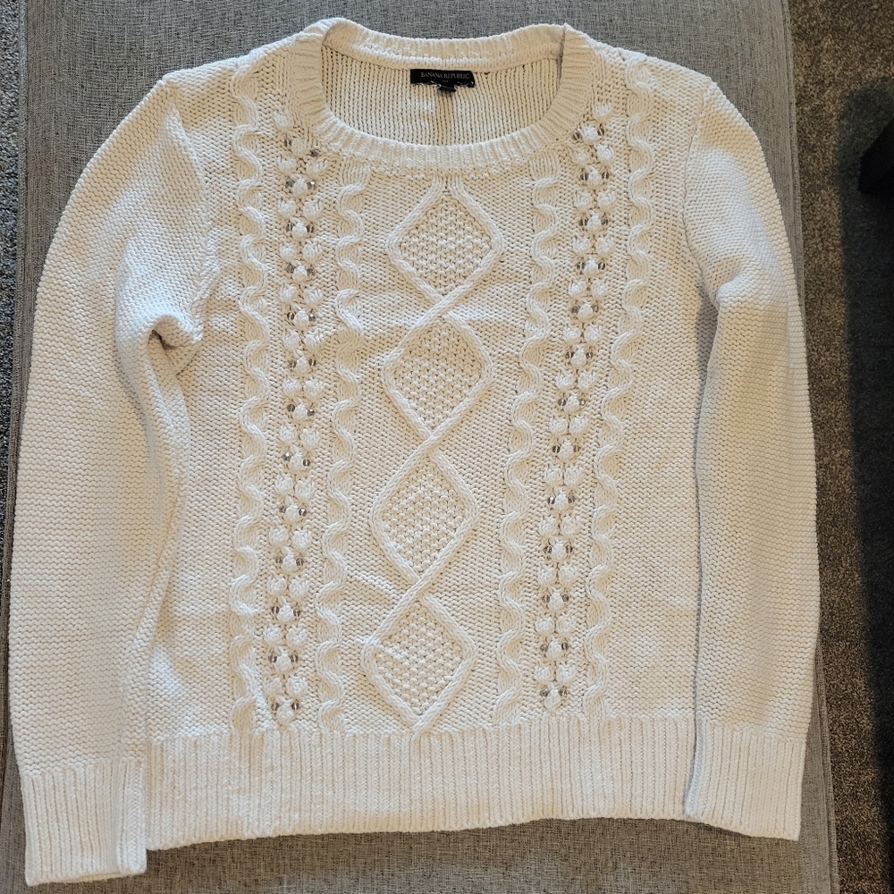 Cream Banana Republic sweater L